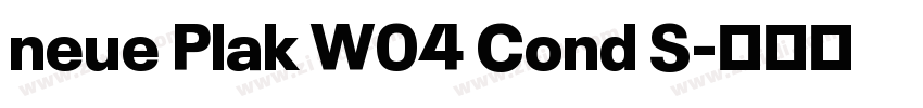 neue Plak W04 Cond S字体转换